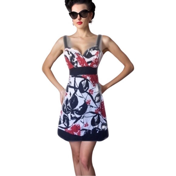 Speechless Rockabilly Vintage Cotton Floral Print Summer Dress - Picture 1 of 14